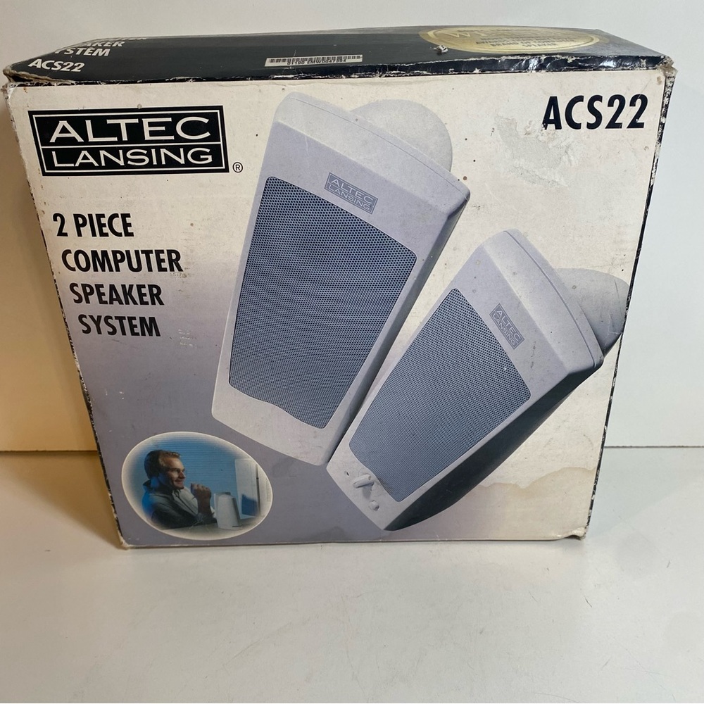 NIB Altec Lansing ACS22 2-Piece Computer Speaker System In Original Wrapping